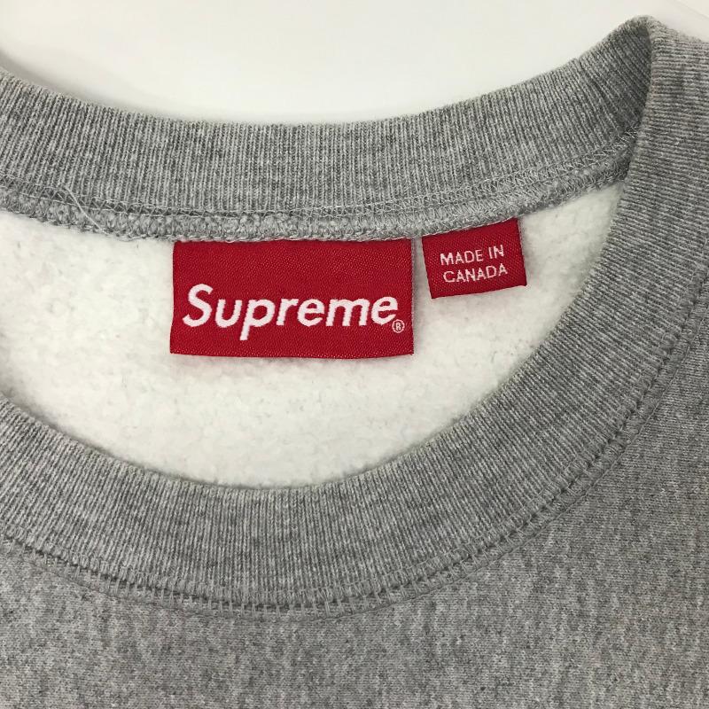 Supreme グレー ロゴトレーナー 値引き Supreme グレー トレーナー BOXロゴ