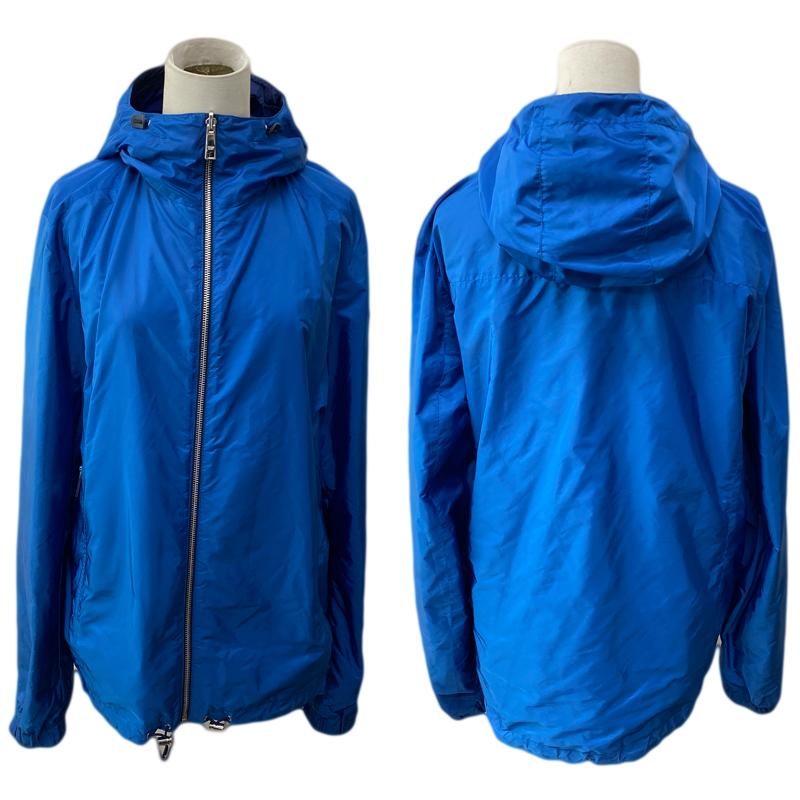 PRADA プラダ ナイロン パーカー ブルゾン ネイビー ブルー #50 中古AB