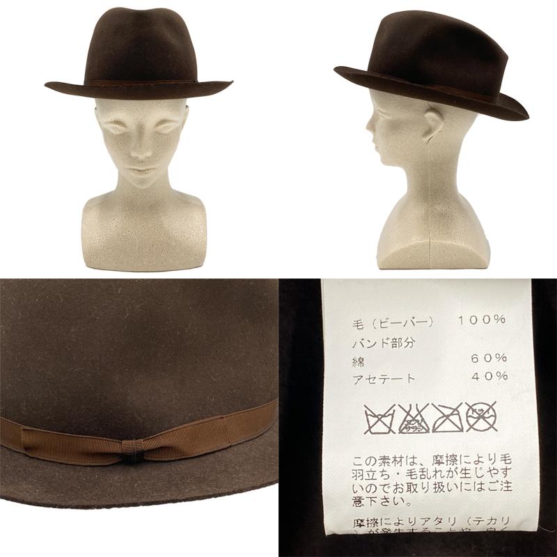 HERMES（エルメス） ☆大幅値下げ☆HERMES ハット ブラウン #60 帽子