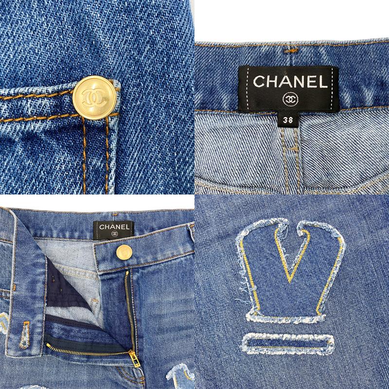 CHANEL（シャネル） ☆美品☆CHANEL デニムパンツ パッチデザイン