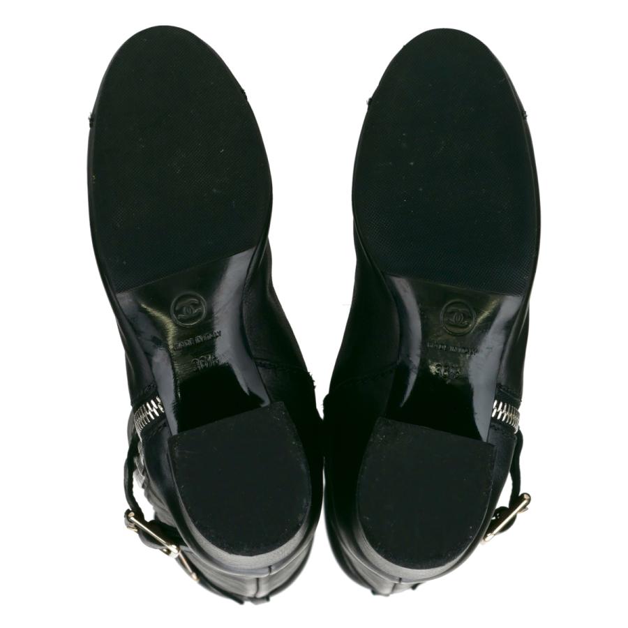 CHANEL（シャネル） 中古AB CHANEL サイドジップロングブーツ ブラック 