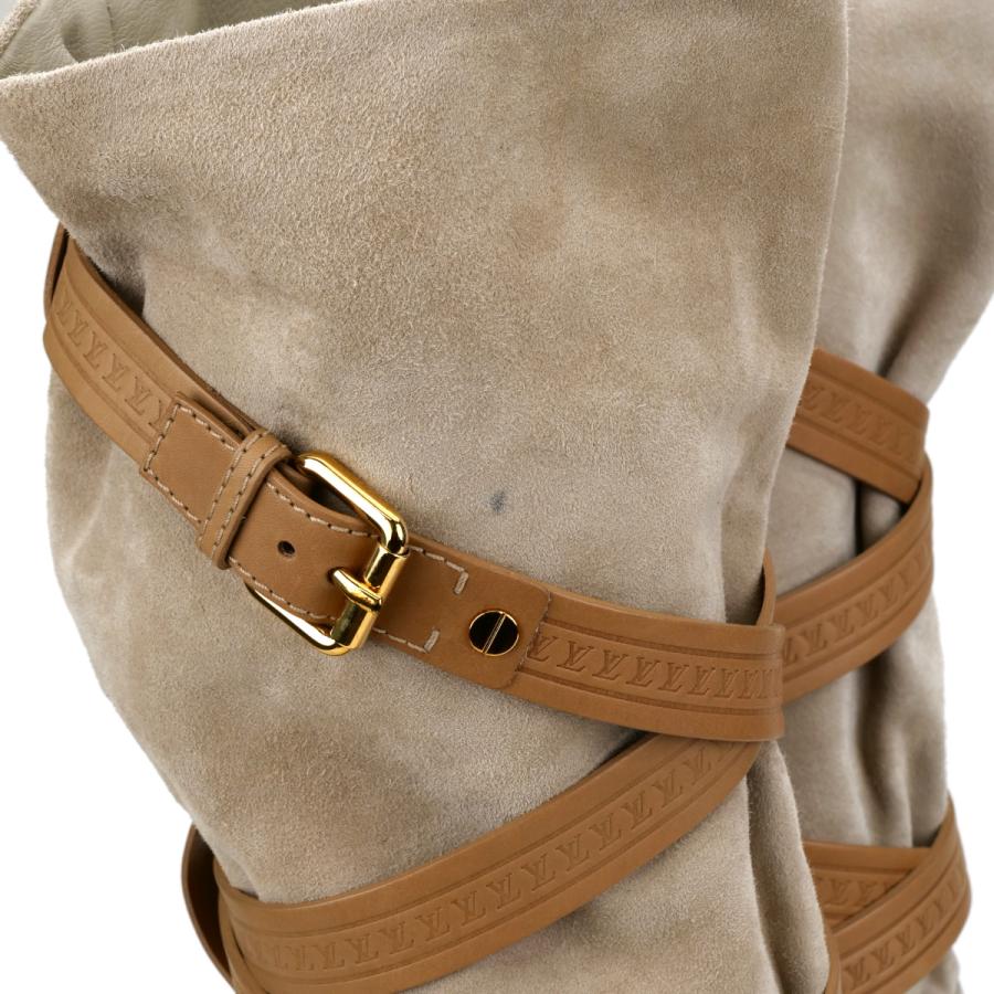 ルイヴィトン　サイズ表記「35」22.5センチ　ブラウンスウェード　ベルトブーツ ルイヴィトン サイズ表記「35」22.5センチ ブラウンスウェード ベルト