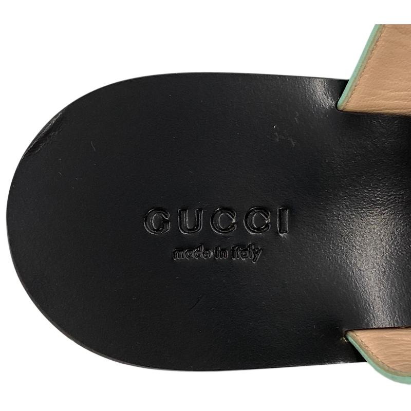 GUCCI（グッチ） 新品同様 GGマーモント トングサンダル 黒×グリーン