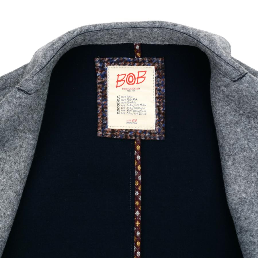 BOB ☆美品☆BOB ボブ ロングコート グレー メンズ #48 中古A【辻屋