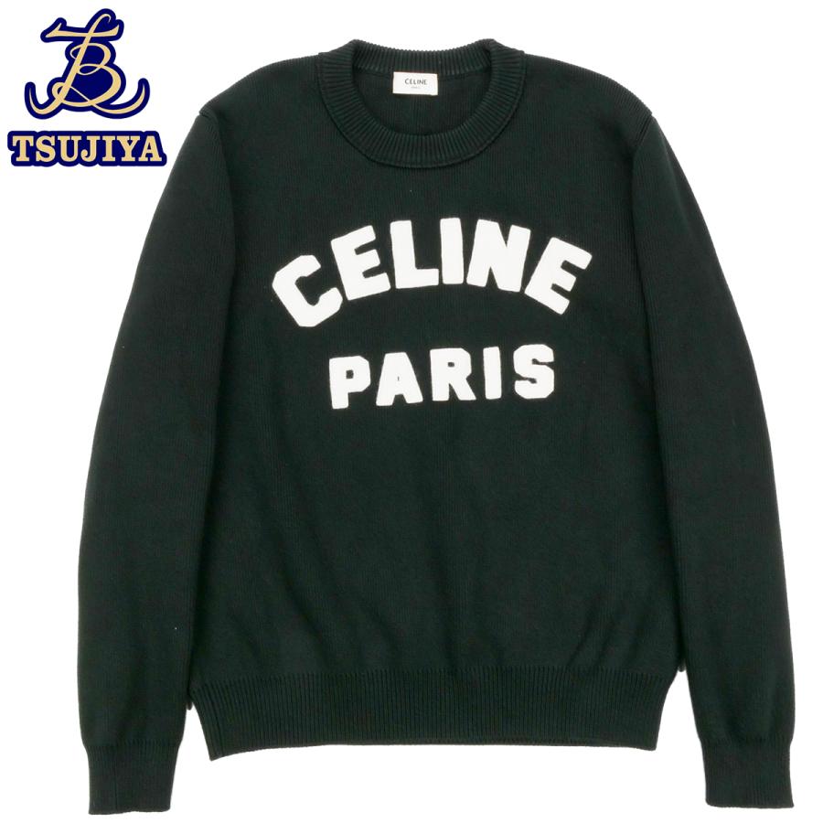 CELINE セリーヌ フロックロゴワッペンセーター ニット メンズ Mサイズ 