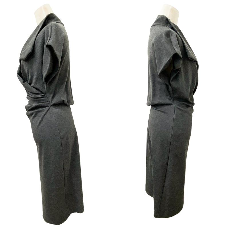 FERRAGAMO（フェラガモ） ノースリーブ ワンピース グレー #38 中古AB