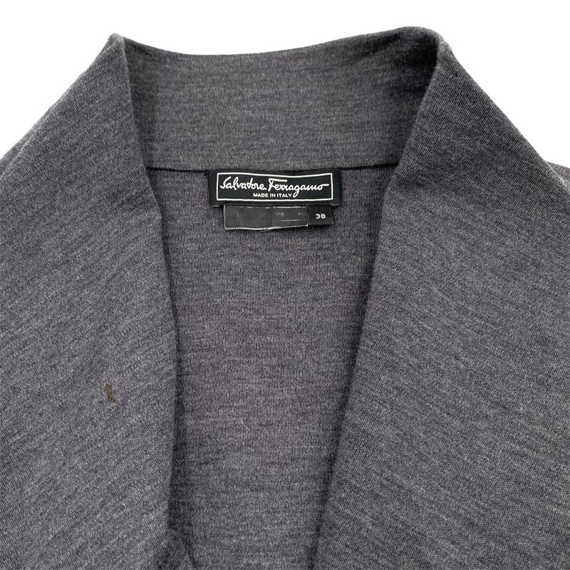 FERRAGAMO（フェラガモ） ノースリーブ ワンピース グレー #38 中古AB