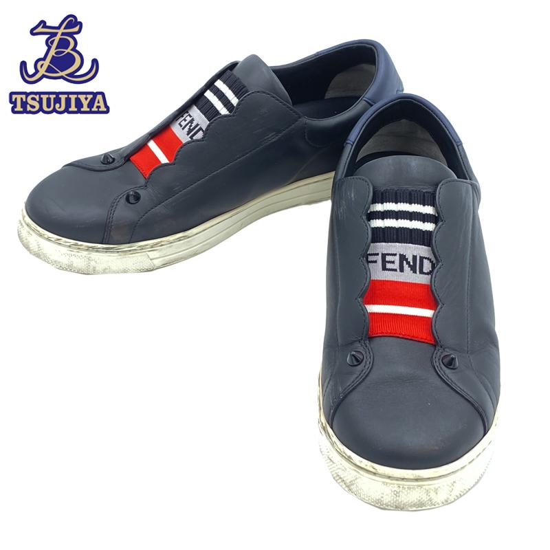 FENDI（フェンディ） 中古AB FENDI レザースリッポン ブラック 