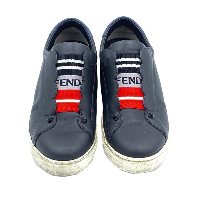 FENDI（フェンディ） 中古AB FENDI レザースリッポン ブラック 