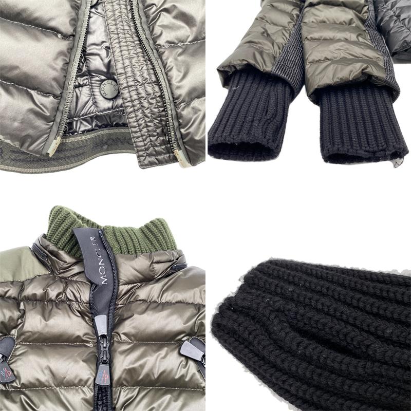 MONCLER モンクレール バイカラーダウンジャケット ニットカラー