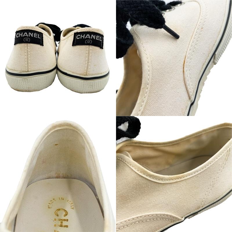 CHANEL（シャネル） 中古AB CHANEL キャンバススニーカー ホワイト 