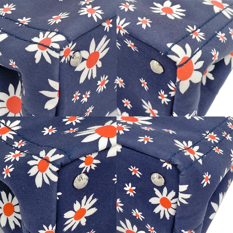 miu MIUMIU ミュウミュウ フラワー トートバッグ 2WAY ネイビー