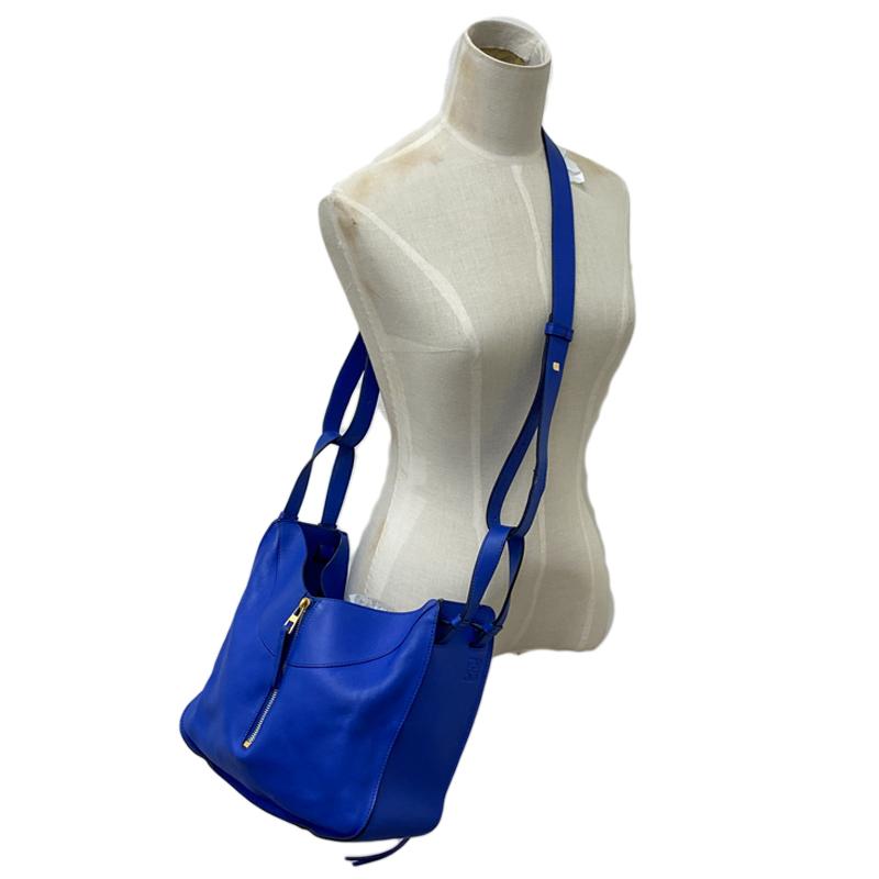 LOEWE（ロエベ） 中古B LOEWE ハンモック 2WAYショルダーバッグ ブルー 