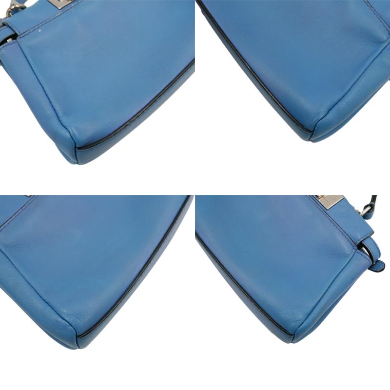 フェンディ FENDI マイクロピーカブー 8M0355 2WAY ハンドバッグ ショルダーバッグ ナッパレザー ブルー 未使用 フェンディ(FENDI) マイクロピーカブー 8M0355 レザー ブルー 2way