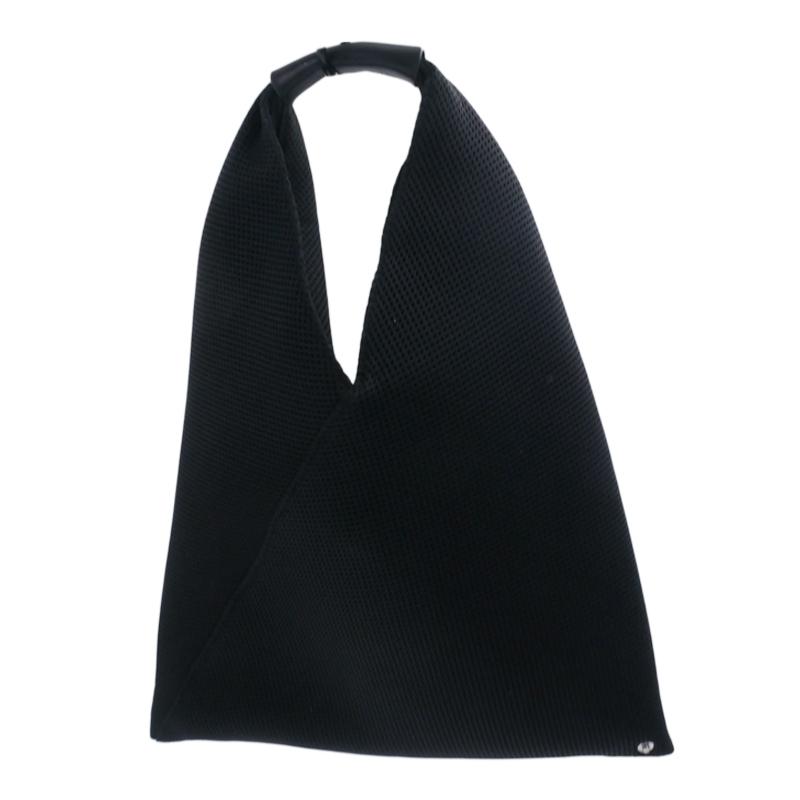 中古A 美品 MaisonMargeila メゾンマルジェラ ジャパニーズバッグ ハンドバッグ ブラック 辻屋質店B3282**