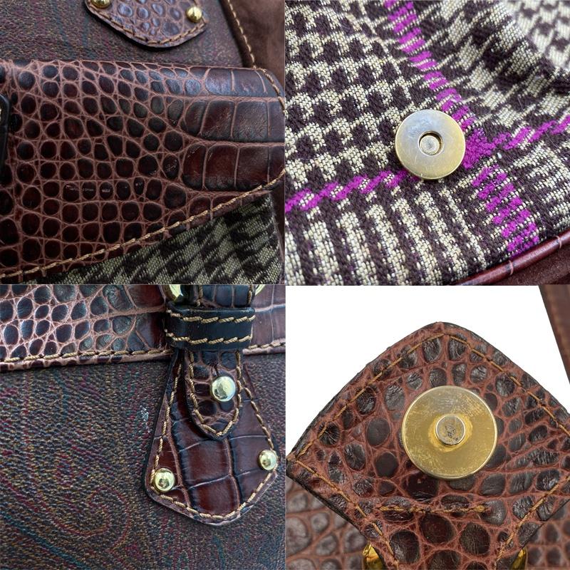 ETRO（エトロ） 中古B ETRO トートバッグ ペイズリー柄 レザー 型押し