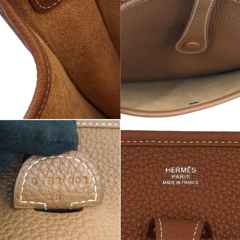中古A HERMES エルメス エブリン3PM ショルダーバッグ ゴールド シルバー金具 辻屋質店B3504