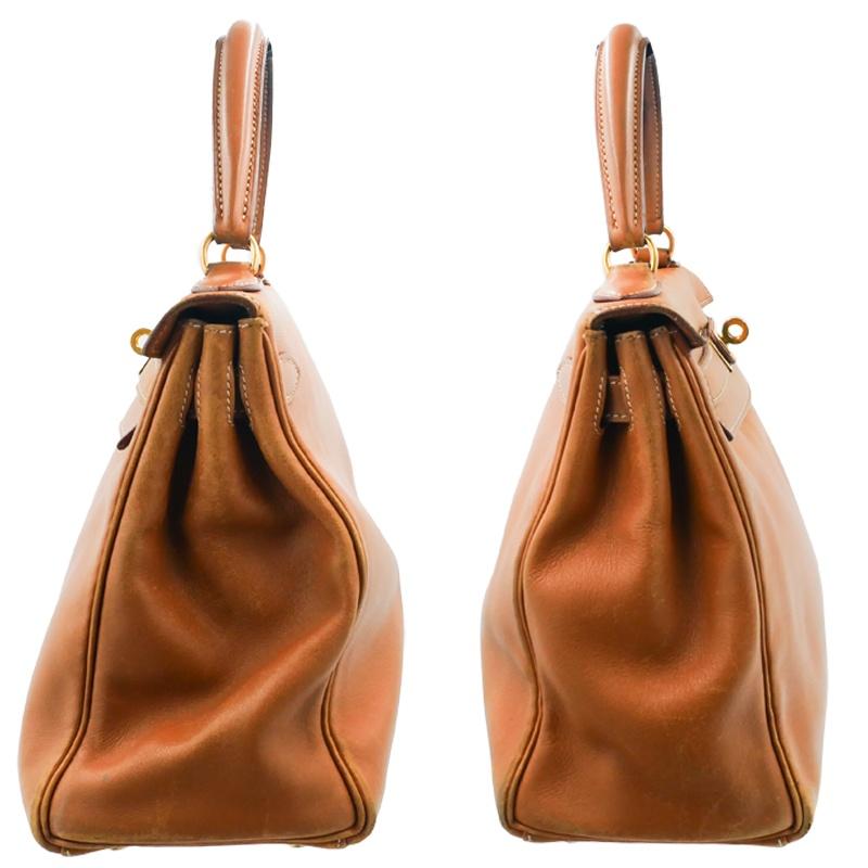 中古BC HERMES エルメス ケリー28 ハンドバッグ 内縫い ゴールド ゴールド金具 辻屋質店B3516の画像