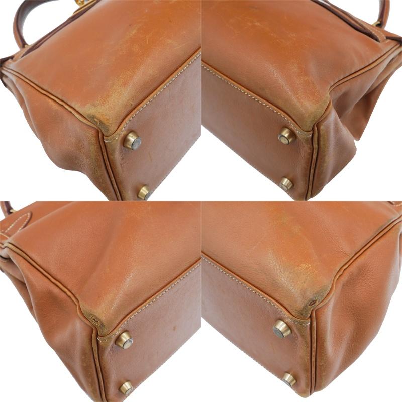 中古BC HERMES エルメス ケリー28 ハンドバッグ 内縫い ゴールド ゴールド金具 辻屋質店B3516の画像