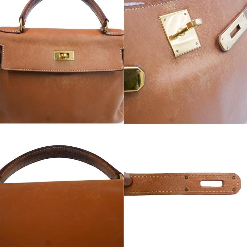中古BC HERMES エルメス ケリー28 ハンドバッグ 内縫い ゴールド ゴールド金具 辻屋質店B3516の画像