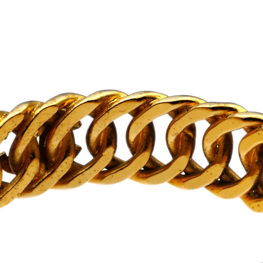 CHANEL シャネル ヴィンテージ モチーフ バングル ゴールド　94P CHANEL シャネル ヴィンテージ 3Pココマーク チェーンモチーフバングル