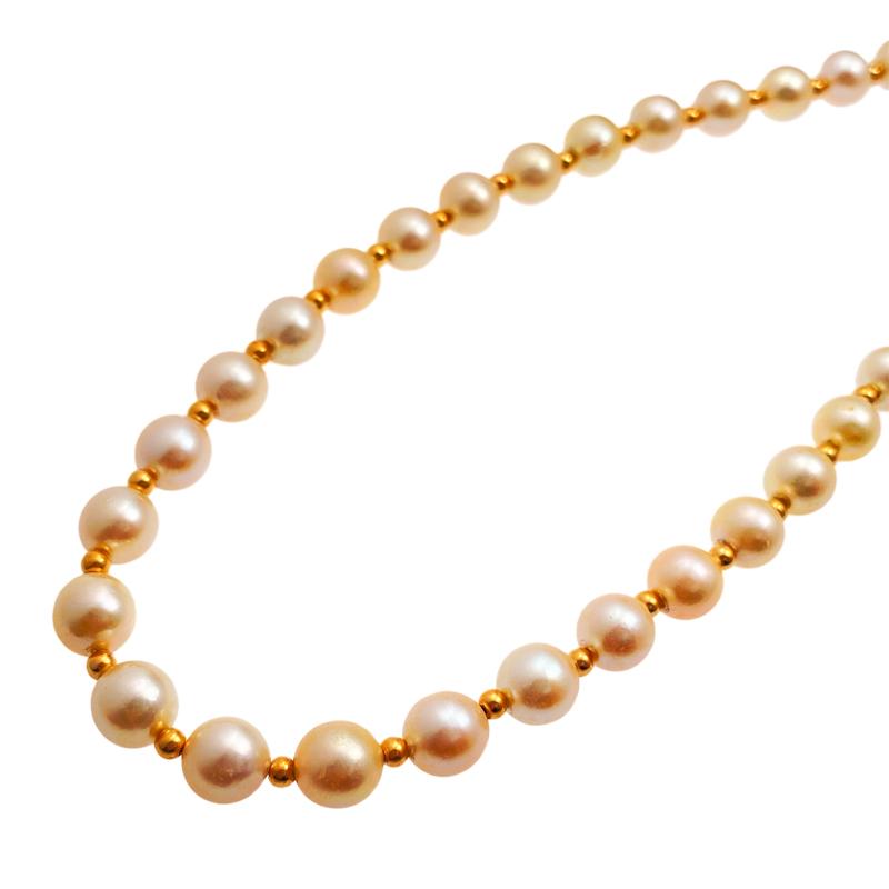 MIKIMOTO（ミキモト） パールネックレス シルバー ローズモチーフ 全長