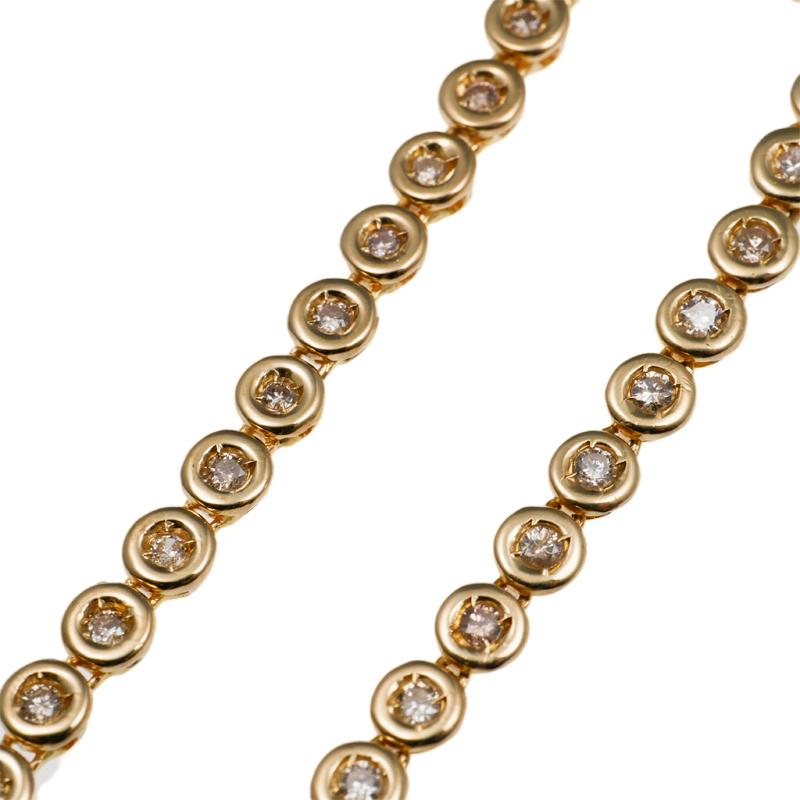 中古AB K18テニスブレスレット ダイヤ D1.00ct 18.5cm 9g 辻屋質店 