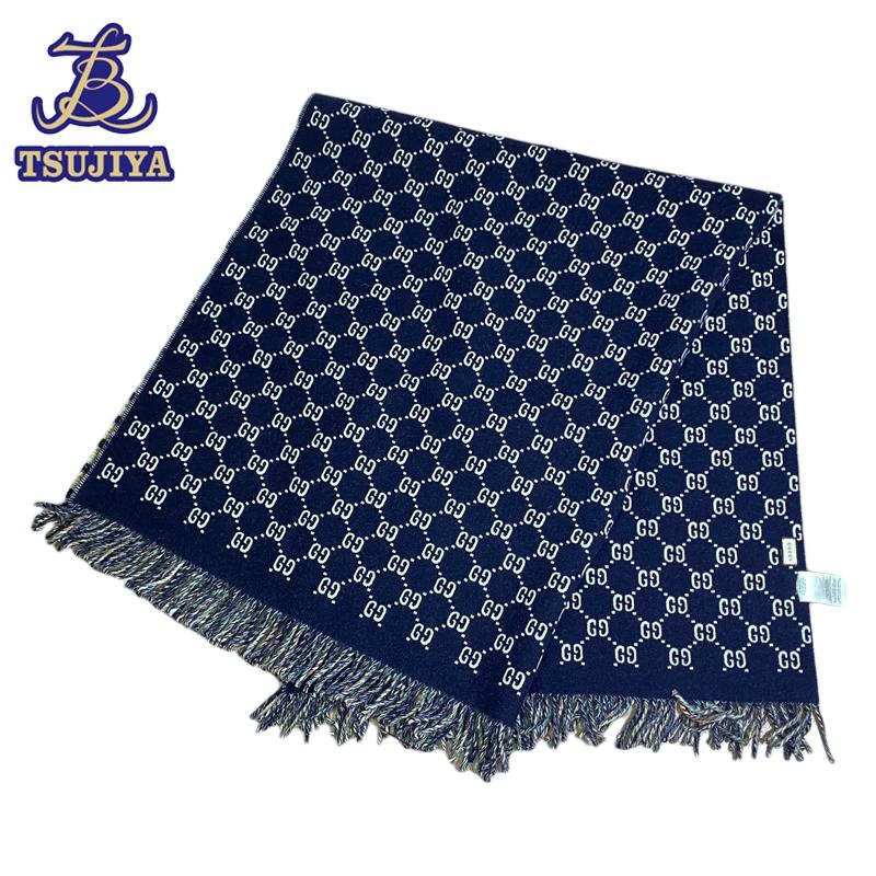 GUCCI（グッチ） ☆美品☆GUCCI ブランケット 597524 チェック柄×GG柄