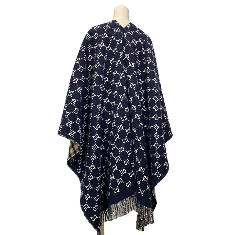 GUCCI（グッチ） ☆美品☆GUCCI ブランケット 597524 チェック柄×GG柄