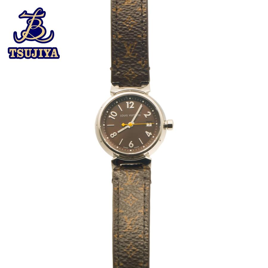 ☆極美品 Q1211 ルイヴィトン 時計 タンブール ブラウン レディース タンブール（LOUIS VUITTON） 中古AB Louis Vuittonルイヴィトン