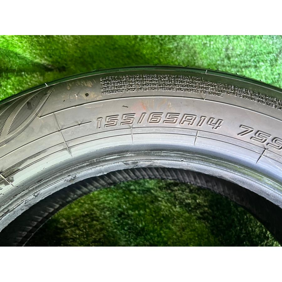 ダンロップ エナセーブ EC350+ 155/65R14 2025年製 4本 中古品 即決