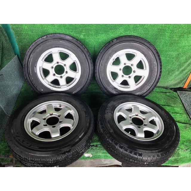 200系 ハイエース 15インチ 社外アルミホイール タイヤ付 4本 中古品  