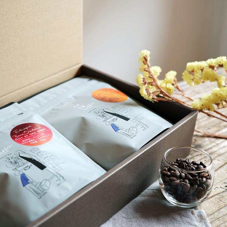 父の日に スペシャルティコーヒー豆・粉 2種400g飲み比べギフト / アイスコーヒーにも / エチオピア シダモ ボナセデカ / コスタリカ ラ・パストーラ農園 | 辻本珈琲 | 02