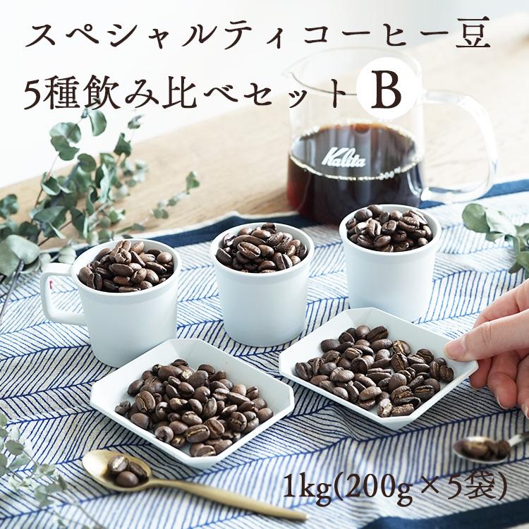辻本珈琲 スペシャルティコーヒー豆 5種飲み比べセットB 1kg