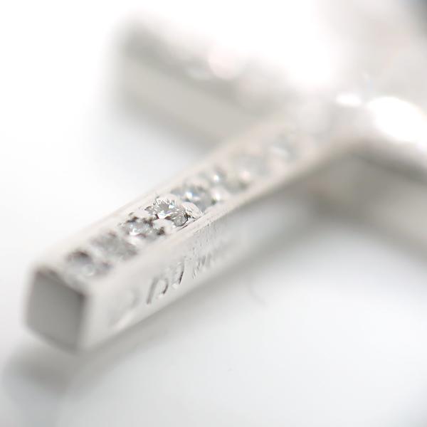 RUGIADA ルジアダ 750 クロス ペンダントトップ K18WG ダイヤモンド 