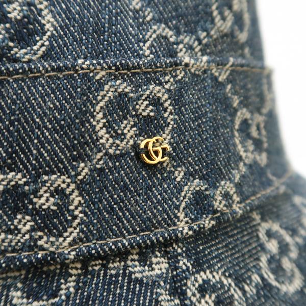 GUCCI グッチ 631958 エコ ウォッシュド デニム ワイド ブリム GUCCI グッチ 631958 エコ ウォッシュド デニム ワイド ブリム