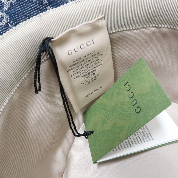 GUCCI グッチ 631958 エコ ウォッシュド デニム ワイド ブリム GUCCI グッチ 631958 エコ ウォッシュド デニム ワイド ブリム
