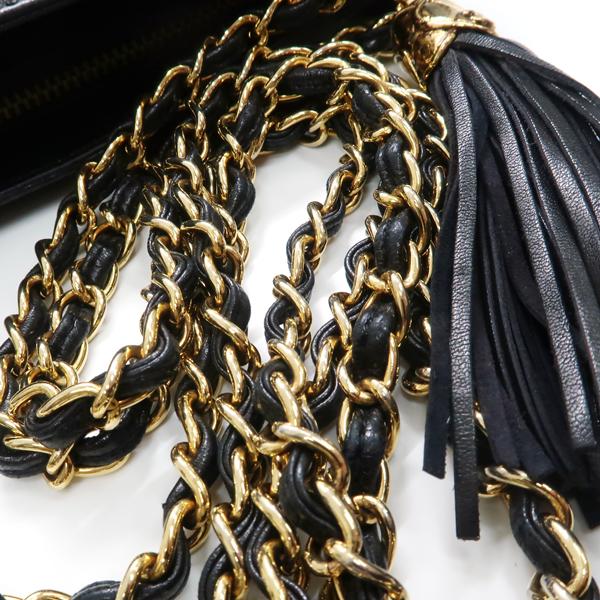 マトラッセ CHANEL チェーンバッグ 黒 フリンジ ショルダー マトラッセ CHANEL チェーンバッグ 黒 フリンジ ショルダー