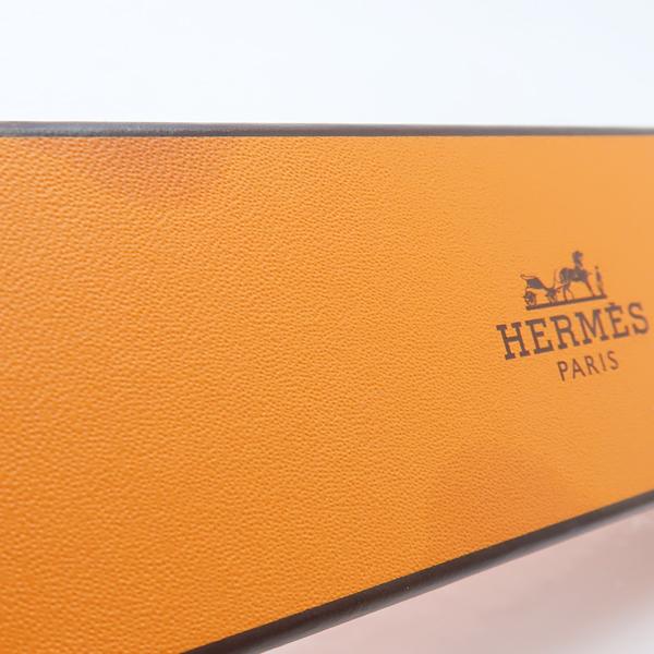 HERMES ロマンス スカーフベルト 赤×茶 編み込み レザー ロング 新品同様 箱袋付 質屋｜tsujino78｜09