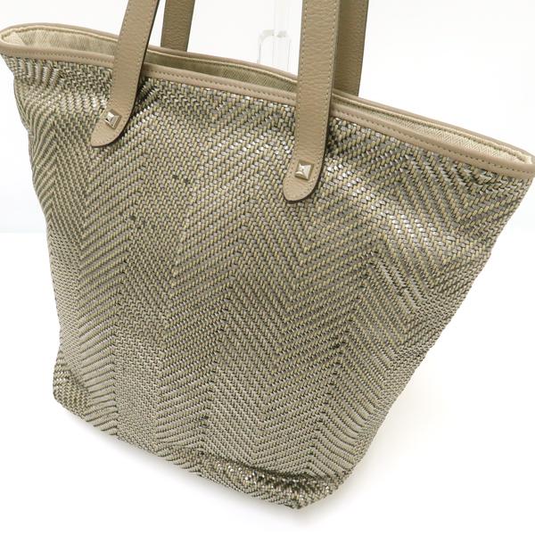 HERMES（エルメス） チェンナイMM トートバッグ □M レザー キャンバス 