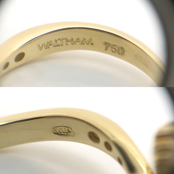 WALTHAM スイングリング 750 K18YG ダイヤモンド WIN 13号 回転 WALTHAM スイングリング 750 K18YG ダイヤモンド WIN 13号 回転