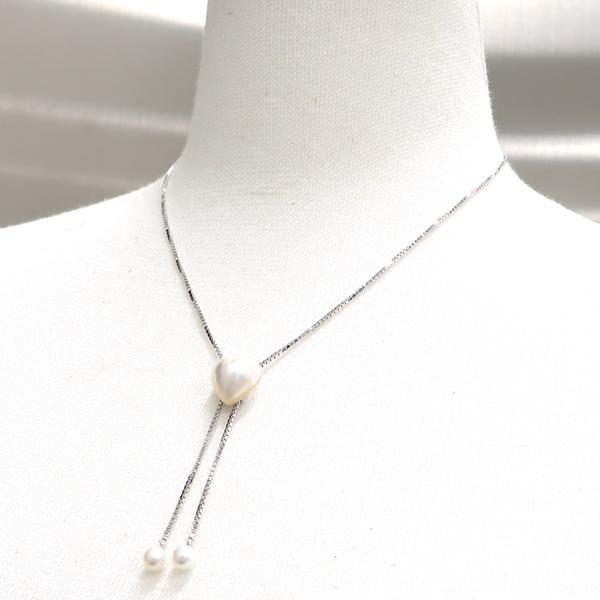 【未使用】TASAKI タサキ　ネックレス　シルバー　1粒パール　ハート　人気 TASAKI タサキ ネックレス パール ハート SV 小さいハート - メルカリ