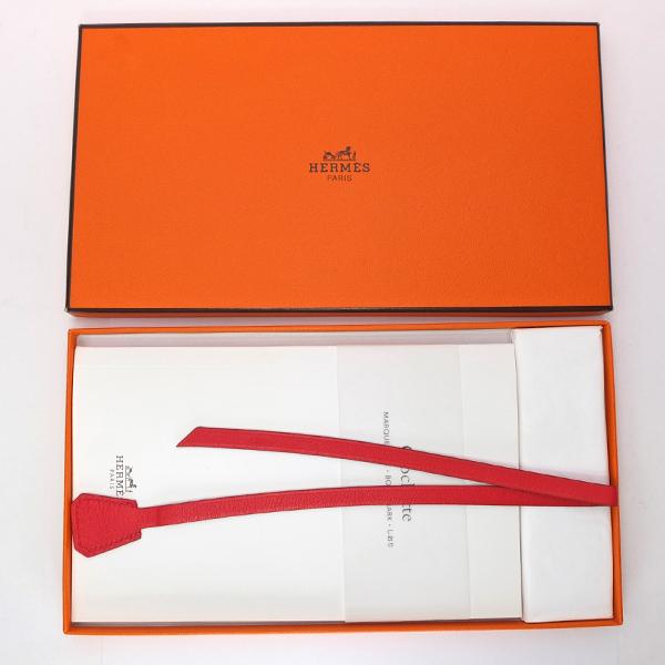 HERMES エルメス ブックマーク ノート付 しおり レッド レザー HERMES エルメス ブックマーク ノート付 しおり レッド レザー