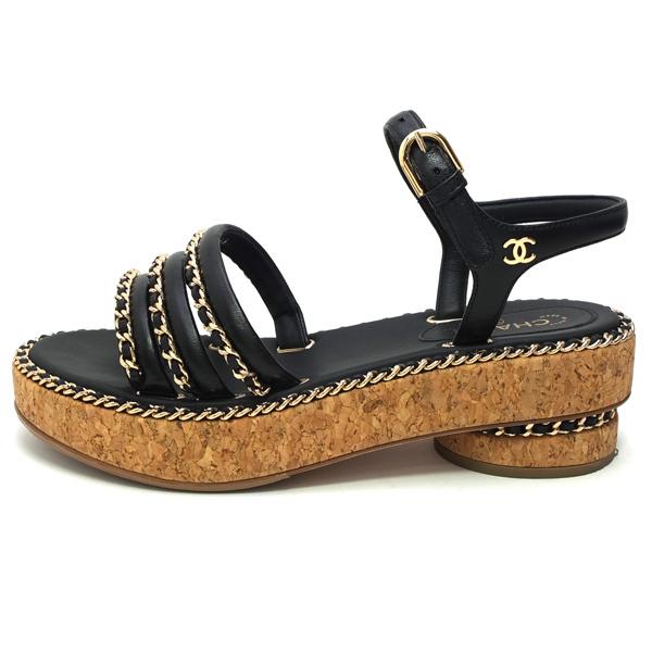 CHANEL サンダル Sandals チェーンストラップ G35779 #35 22cm CHANEL サンダル Sandals チェーンストラップ G35779 #35 22cm