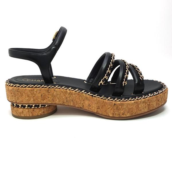 CHANEL サンダル Sandals チェーンストラップ G35779 #35 22cm CHANEL サンダル Sandals チェーンストラップ G35779 #35 22cm