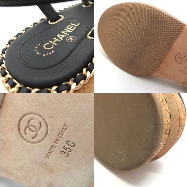 CHANEL サンダル Sandals チェーンストラップ G35779 #35 22cm CHANEL サンダル Sandals チェーンストラップ G35779 #35 22cm