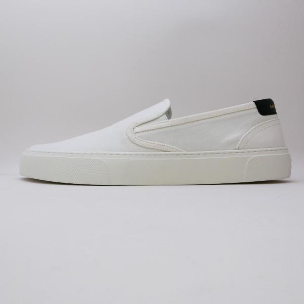 SAINT LAURENT スリッポン ホワイト キャンバス