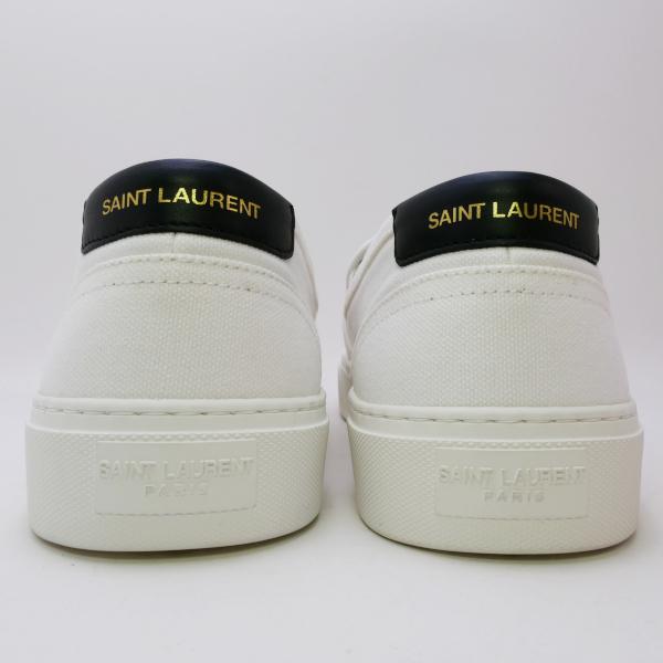 SAINT LAURENT スリッポン ホワイト キャンバス