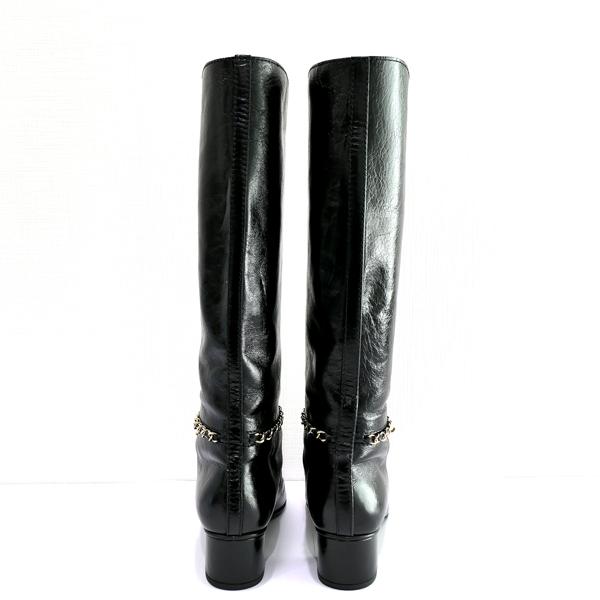 CHANEL ロングブーツ HIGH BOOTS G35006 #35.5 22.5cm ココマーク