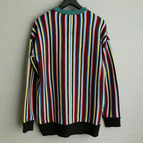 BALENCIAGA セーター Lサイズ マルチストライプ ニット メンズ BALENCIAGA セーター Lサイズ マルチストライプ ニット メンズ